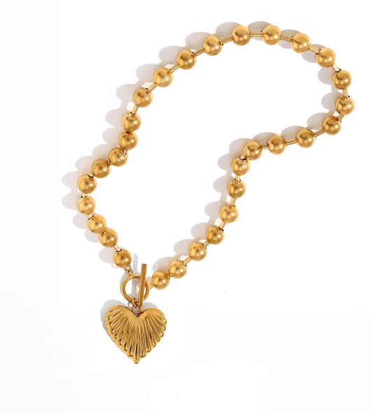 Zelda Gold Heart Necklace
