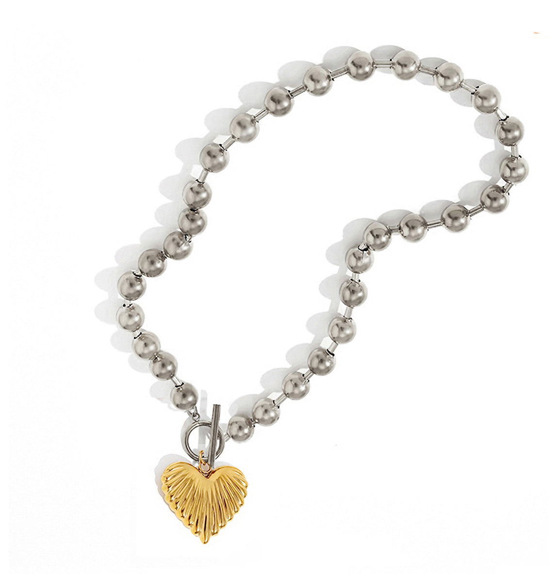 Zelda Mixed Metal Heart Necklace