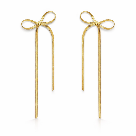 Brooke Gold Bow Earrings