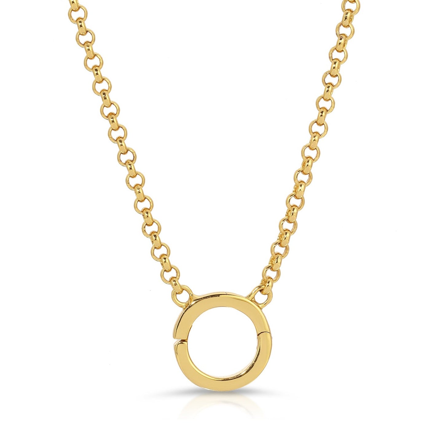 Charm Holder Cable Chain Necklace