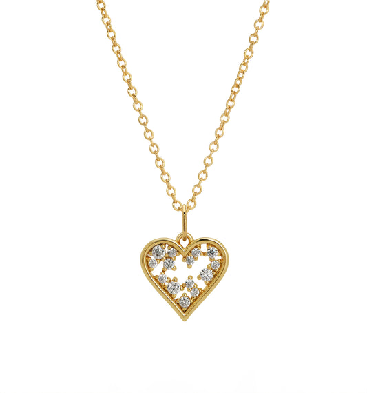 Amore Crystal Heart Necklace