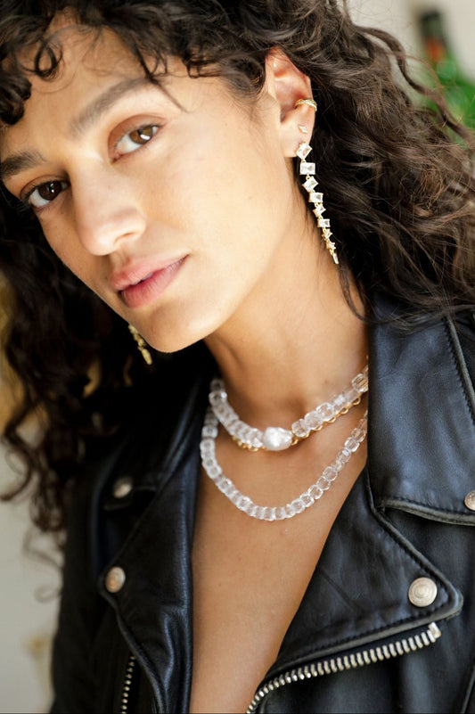 Dionne Simulated Diamond Drop Earrings