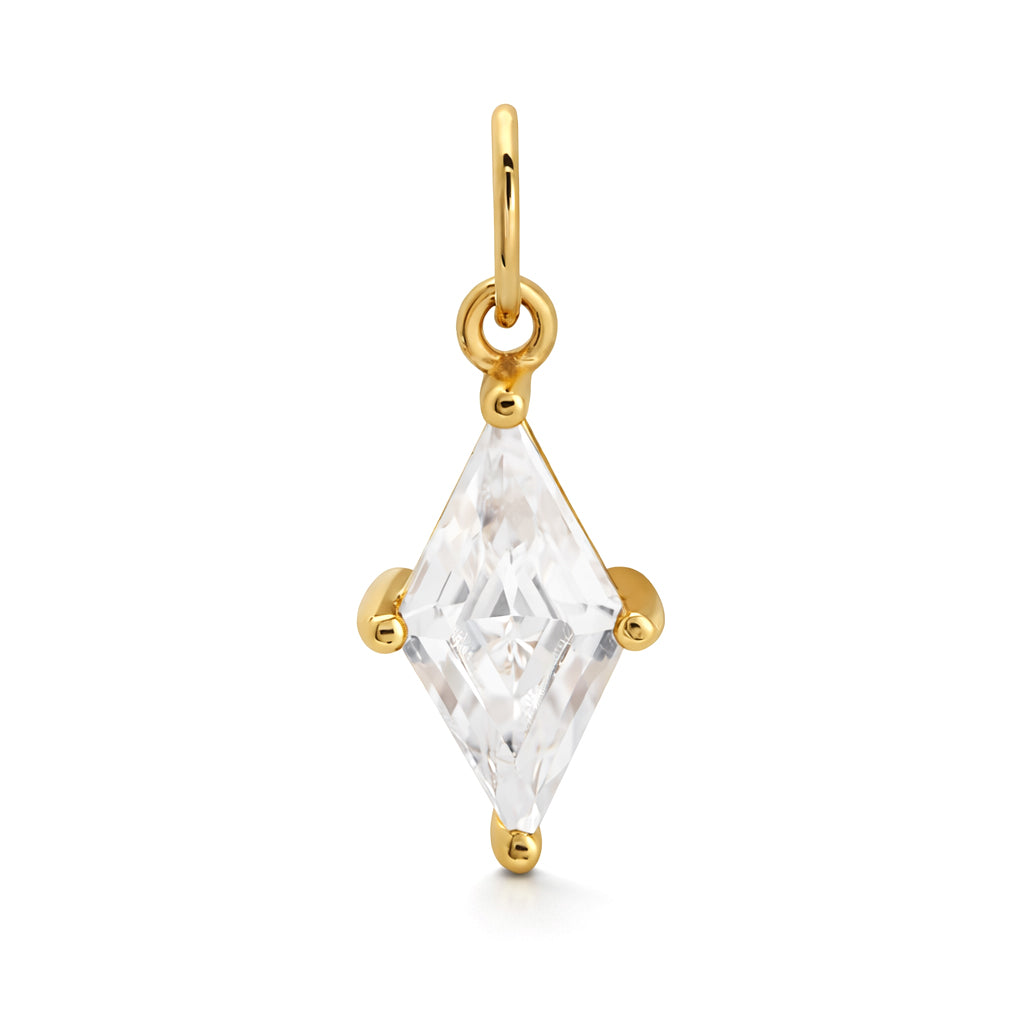 Elsa Simulated Diamond Kite Charm