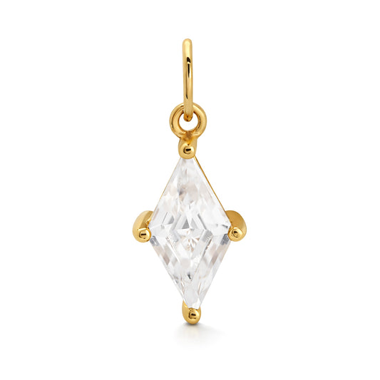 Elsa Simulated Diamond Kite Charm