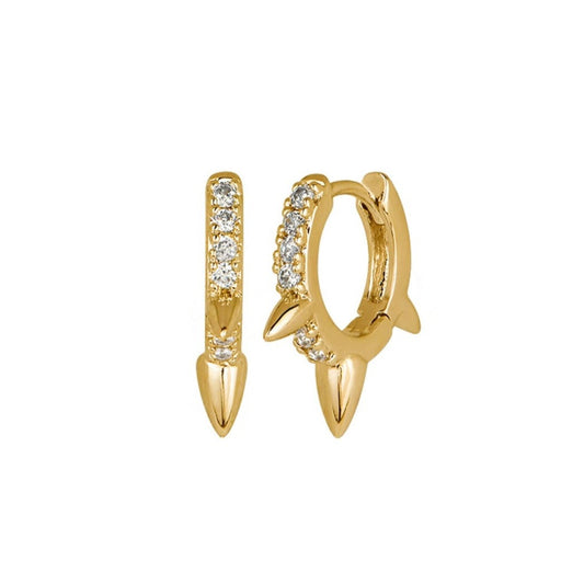 Frankie-Spike Huggie Hoop Earrings