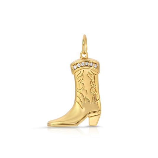 Giddy Up - Cowgirl Boot Pendant Charm