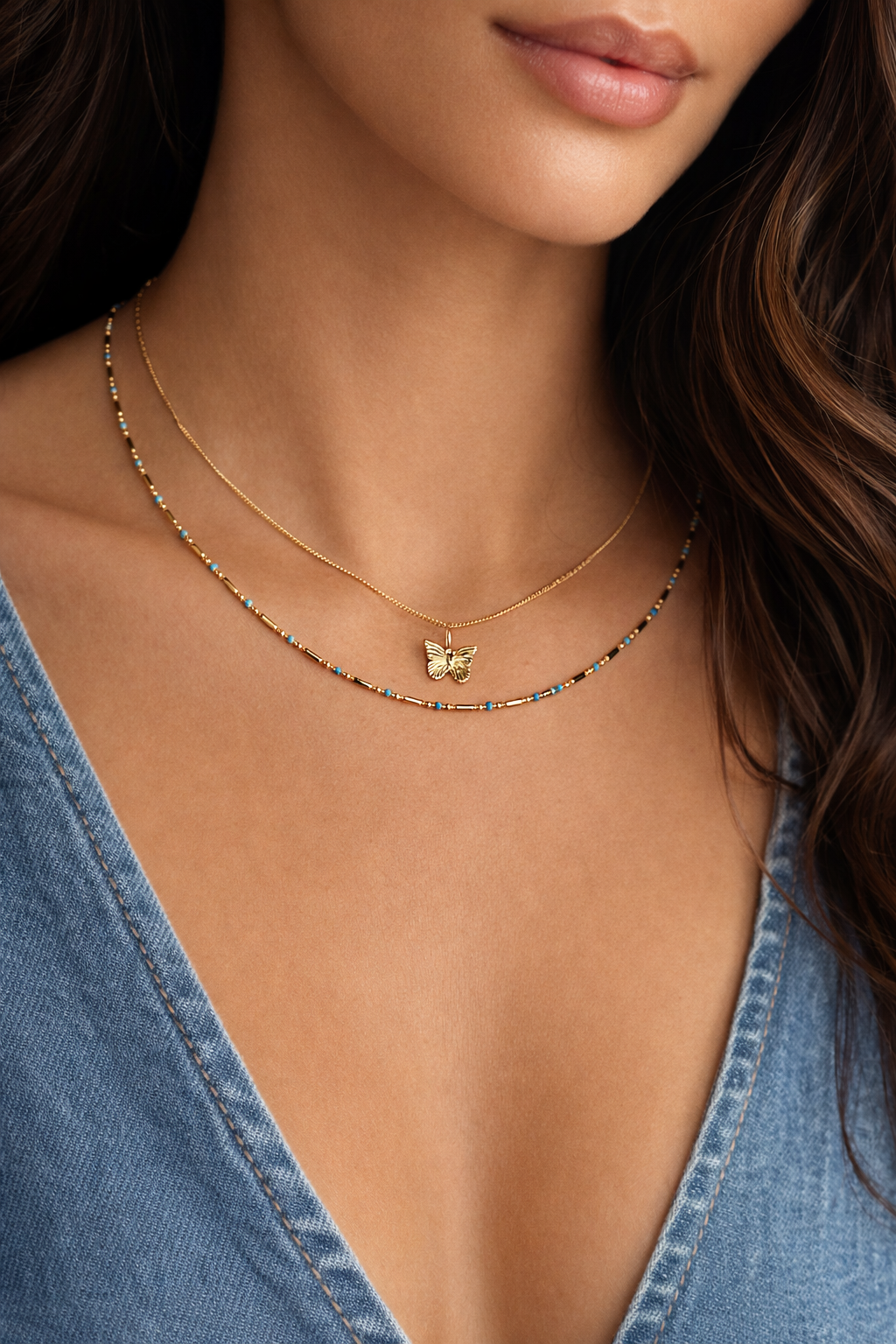 Hope Butterfly Pendant Necklace