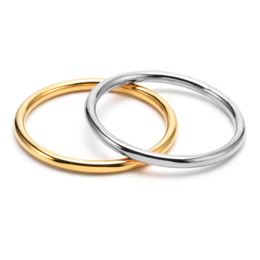 Lil Fox White Gold Bangle Bracelet