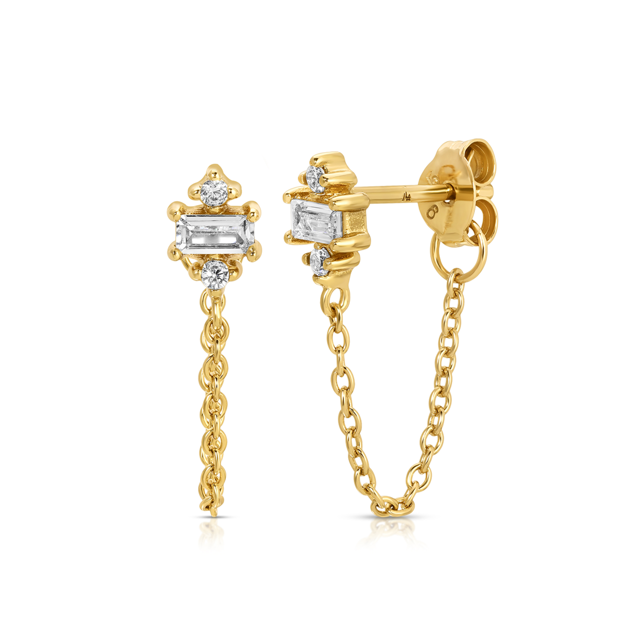 Lizzy Chain Stud Earrings