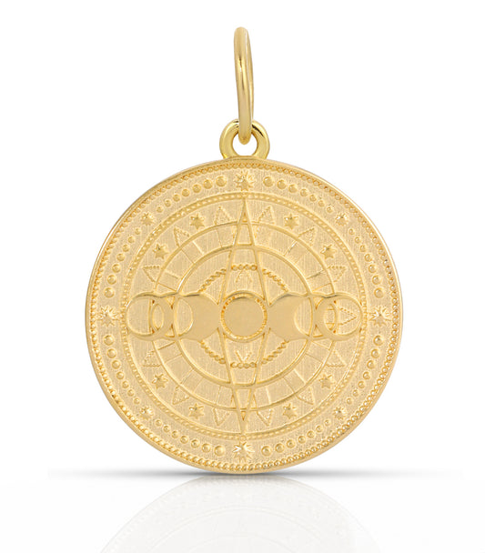 Lunar Phases Coin Charm
