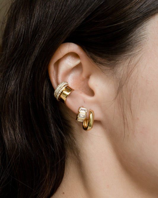 Daphine Chain Link Hoop Earrings