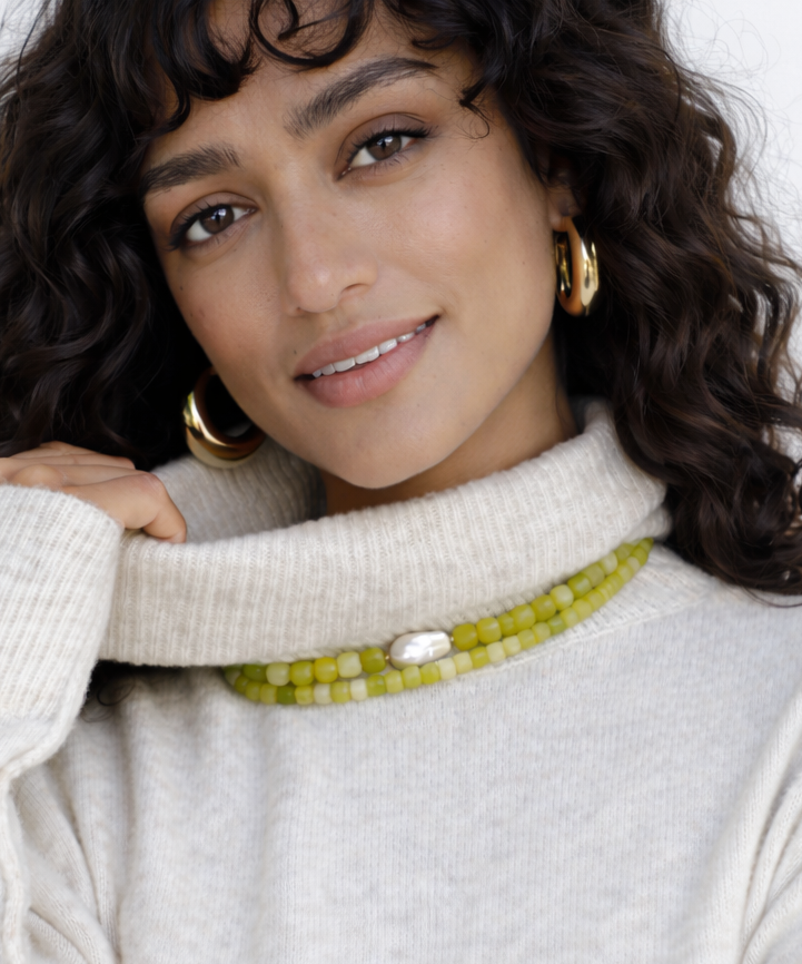 Charm Keeper Lemon Jade Charm Holder Necklace