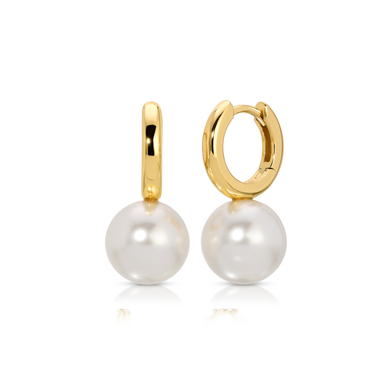Mystique Pearl Hoop Earrings