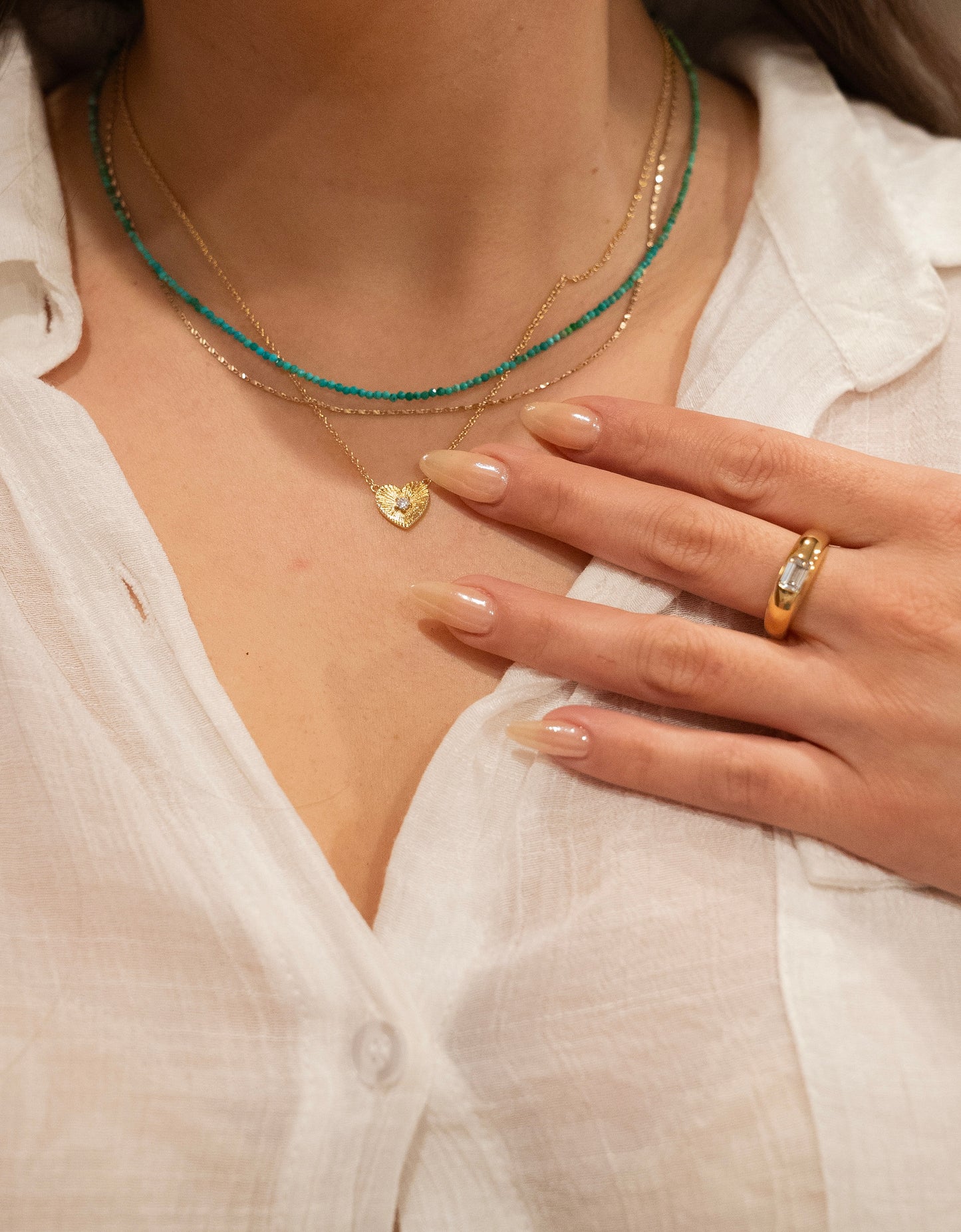 Olive Juice Heart Necklace