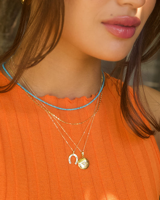 Sidekick Turquoise Beaded Necklace