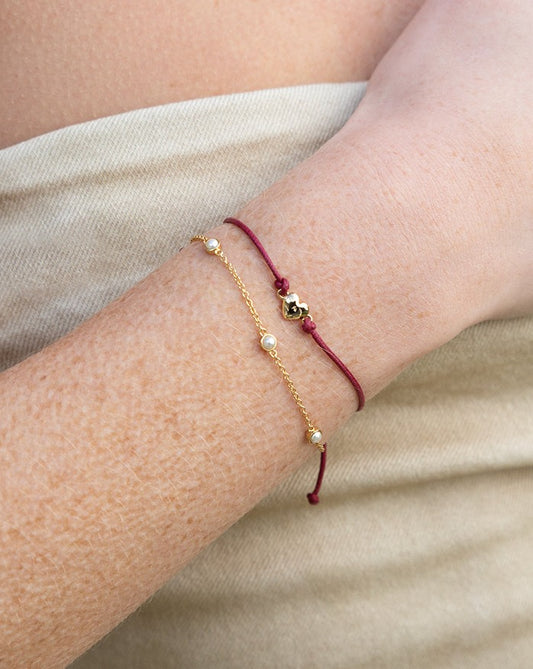 Kisses Heart Cord Bracelet