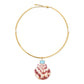 Cabana Girl Blue Shell Bar Choker Necklace