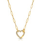 Cupid's Charm Pave Heart Charm Holder Necklace