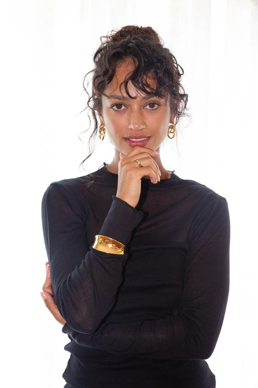Norma Gold Cuff Bracelet