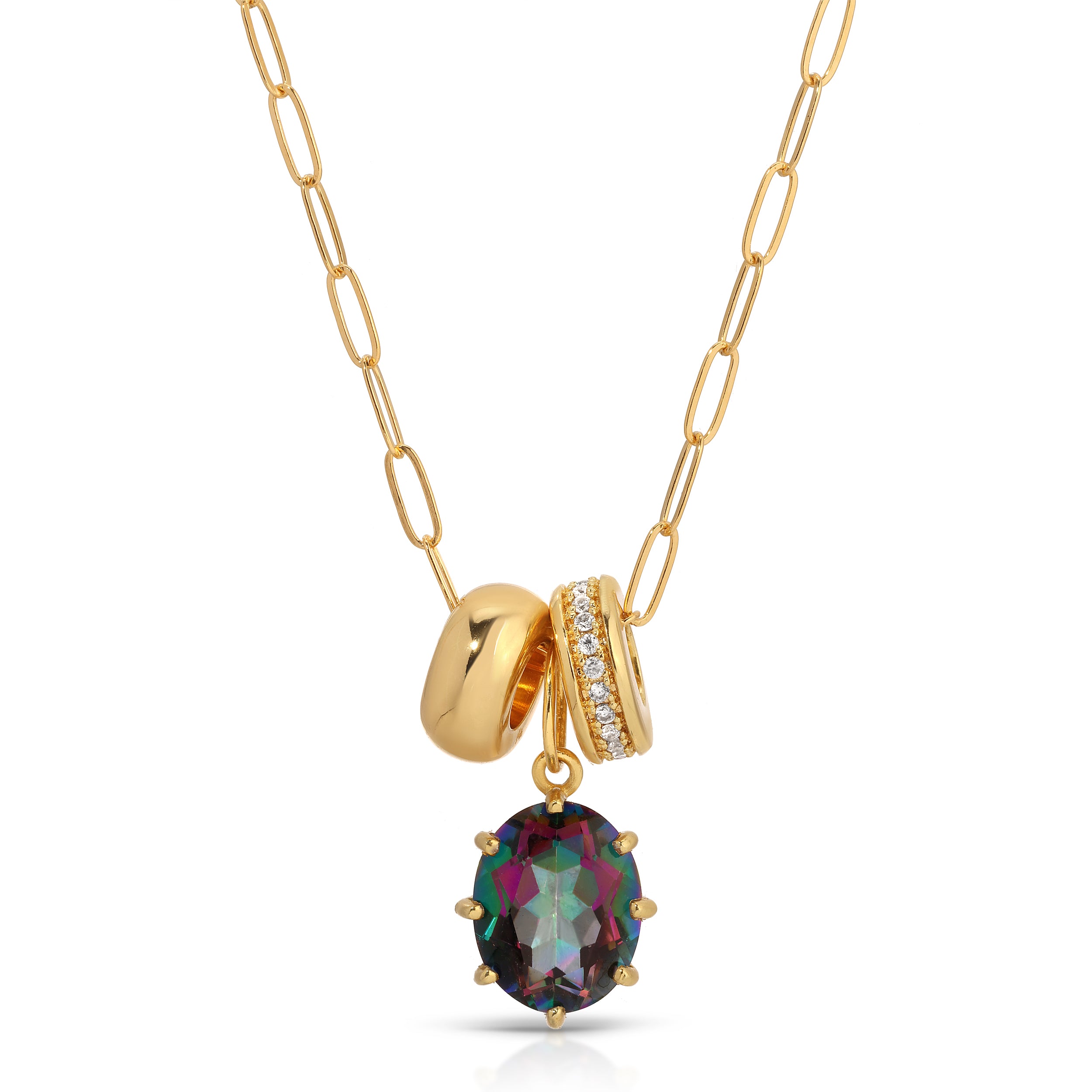 Catching Light Topaz Charm Set Necklace – Jurate Los Angeles