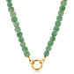 Charm Keeper Green Strawberry Quartz Charm Holder Necklace