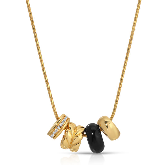 Charm Noire Charm Spacer Set Necklace