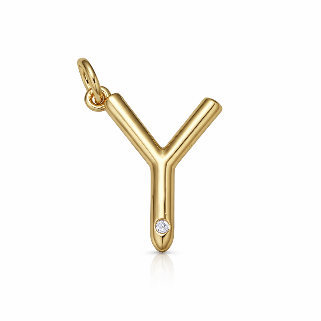 Say my Name Mixed Stone Initial Bead Necklace