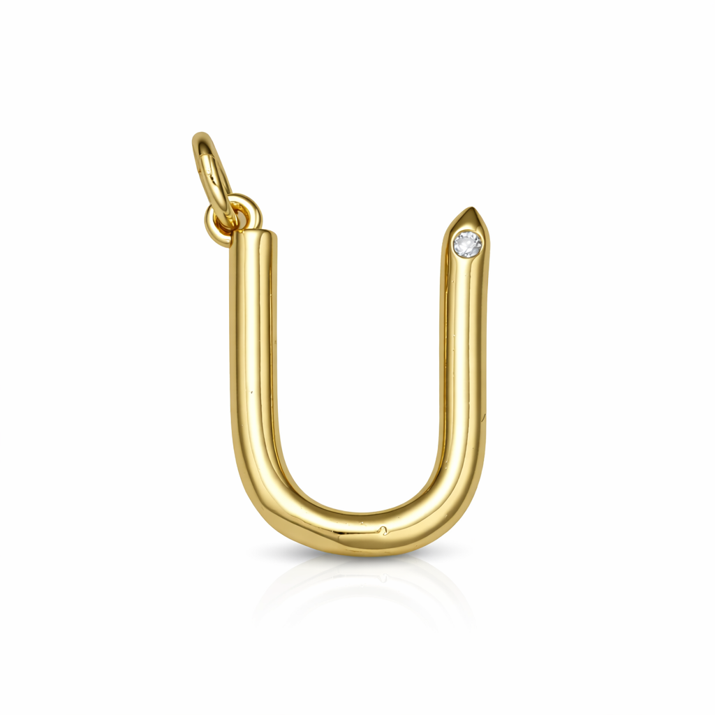 Say my Name Mixed Stone Initial Bead Necklace