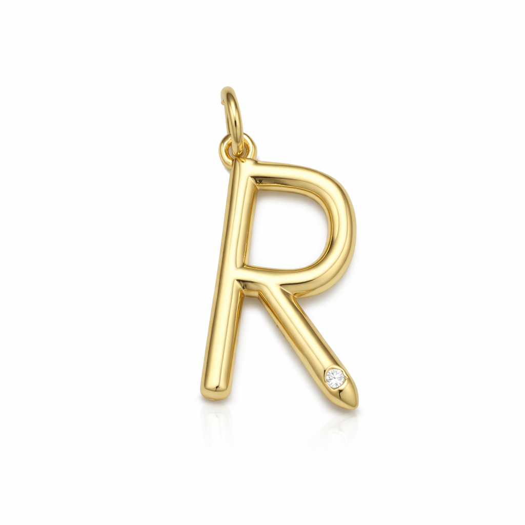 Say my Name Mixed Stone Initial Bead Necklace