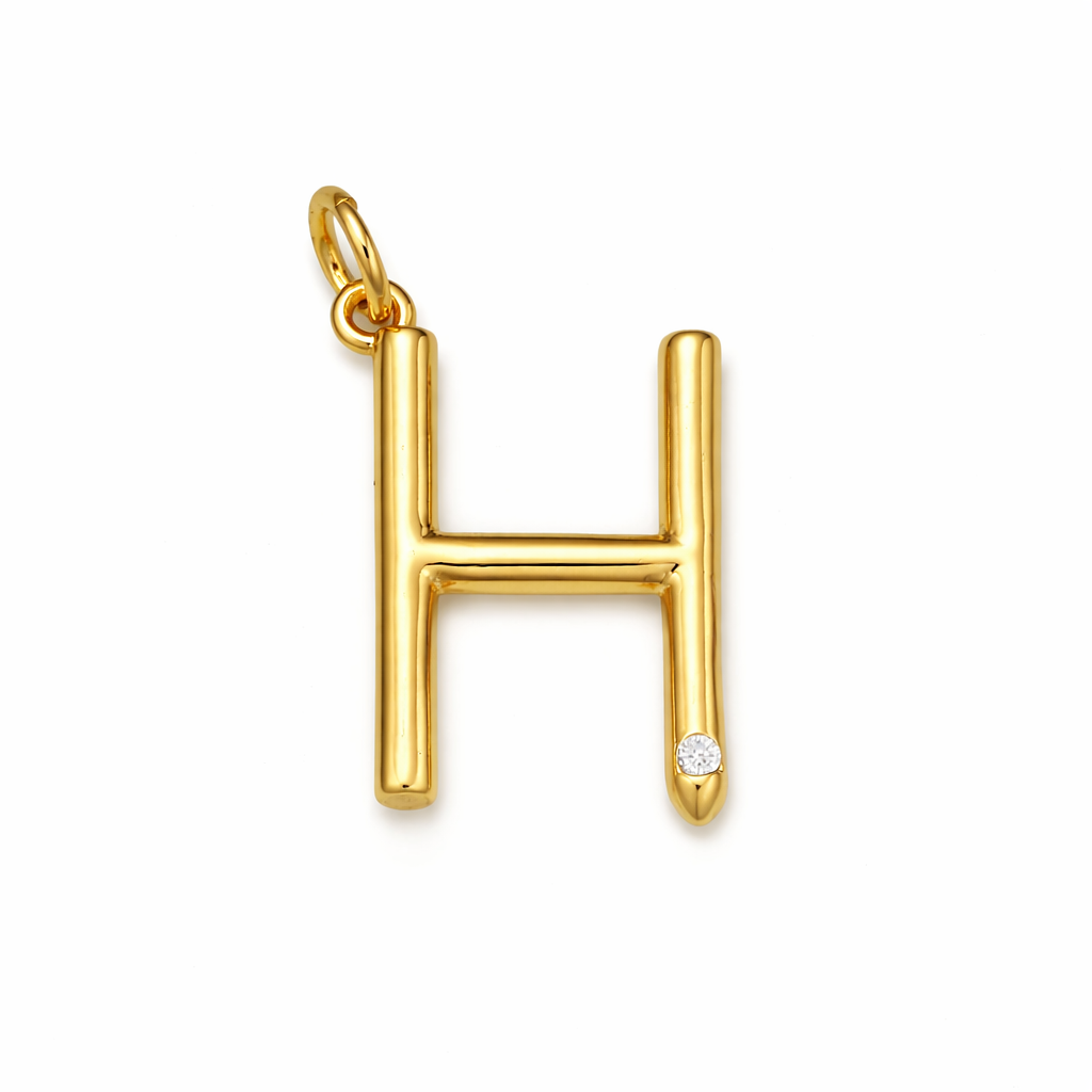 Say my Name Mixed Stone Initial Bead Necklace