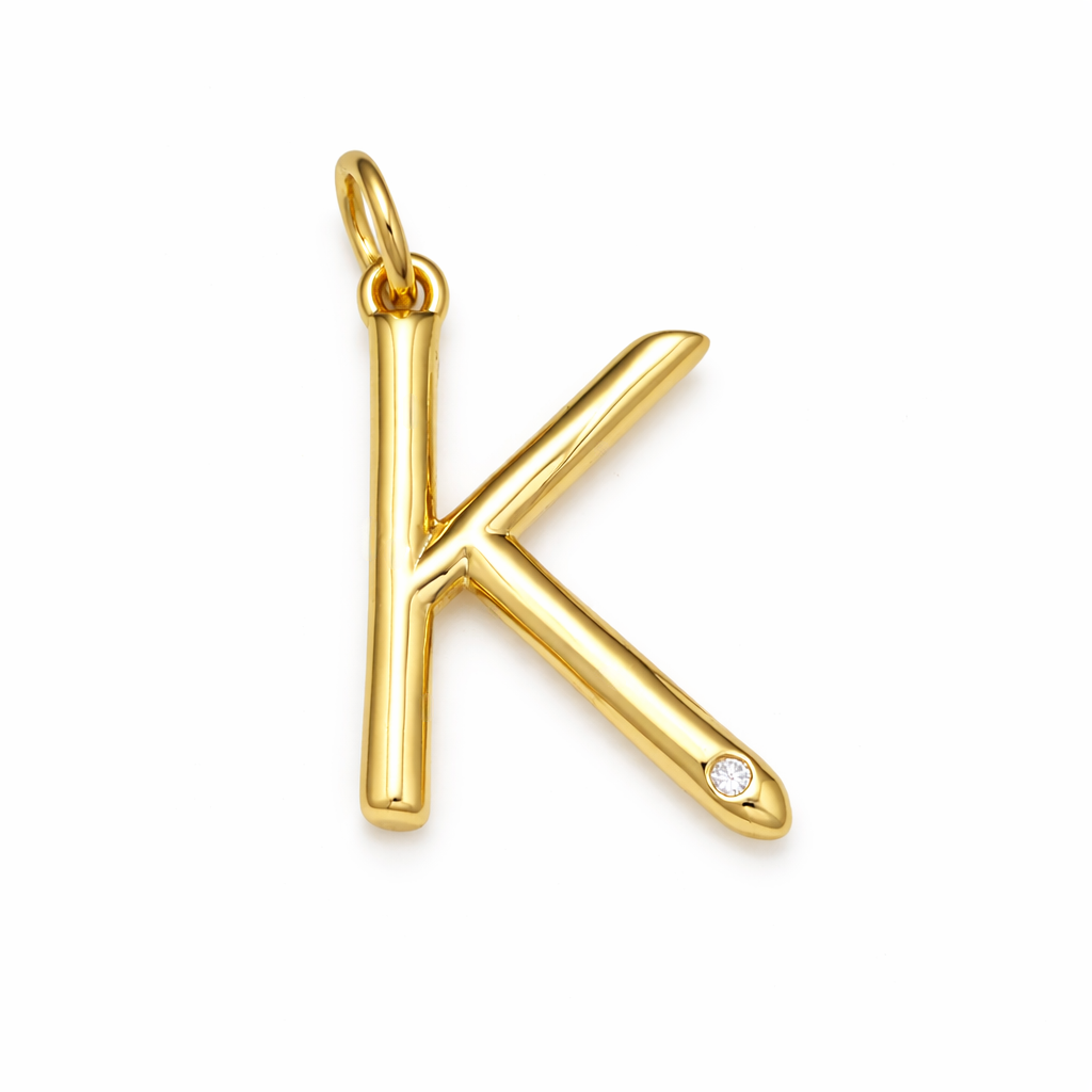 Say my Name Mixed Stone Initial Bead Necklace