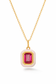 Amour Toujours Emerald Cut Ruby Charm