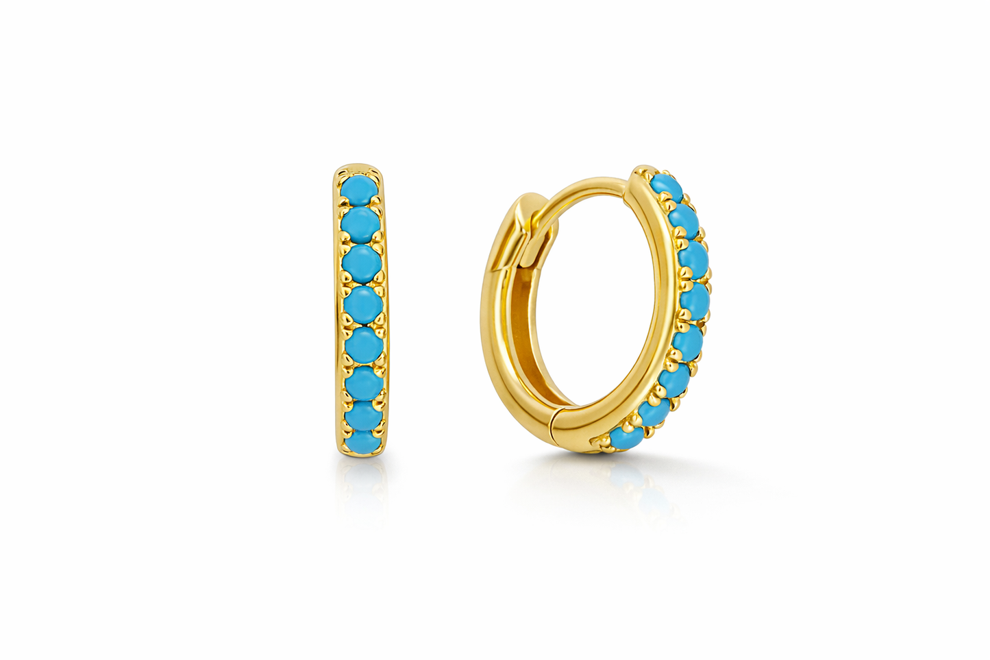You Fancy Turquoise Huggie Hoop Earrings