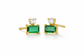 Cleo Baguette Emerald Stud Earrings
