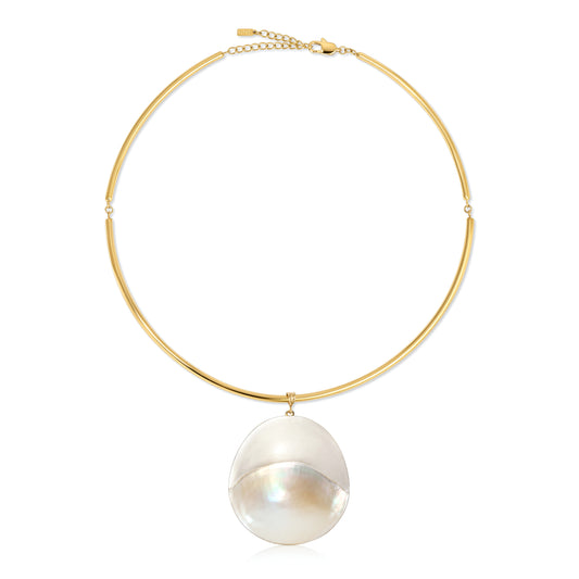 Ciao Bella Mother of Pearl Bar Choker Necklace