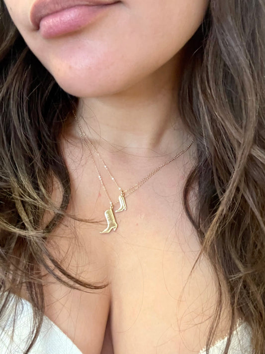 Howdy Darlin Cowboy Boot Necklace