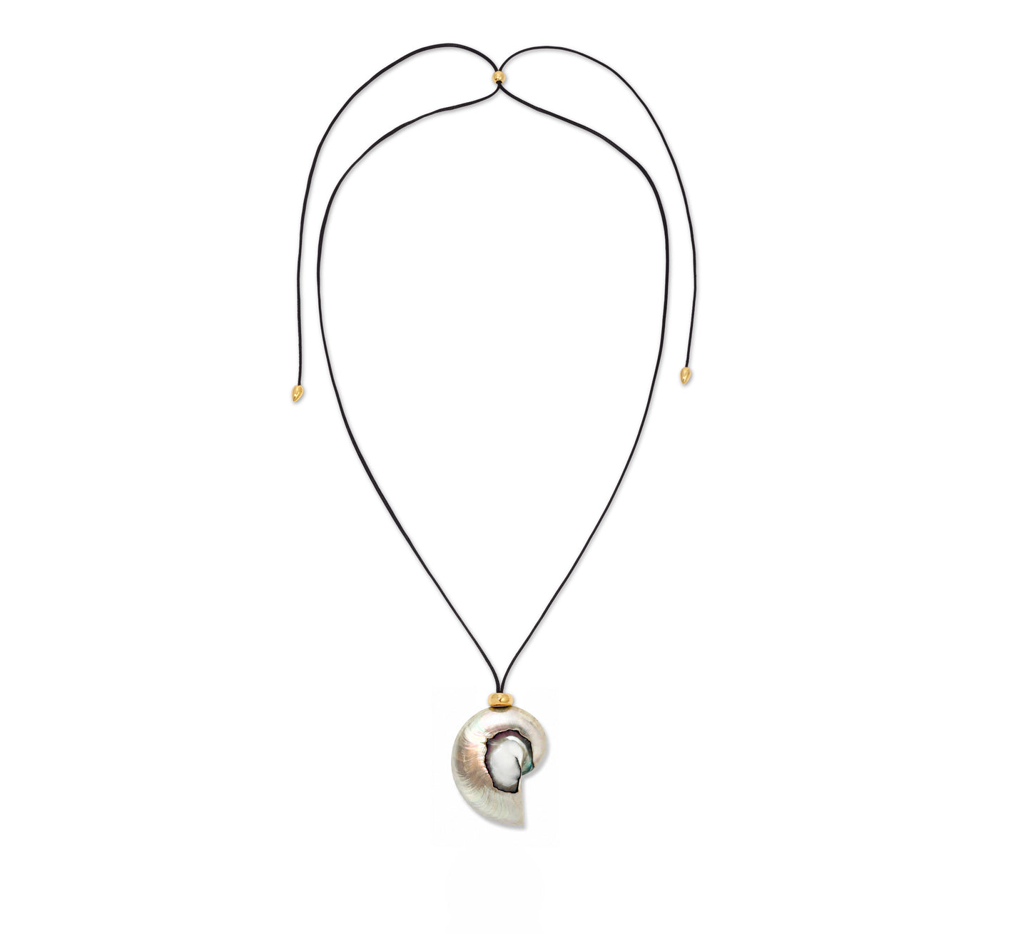 Delphine Nautilus Shell Cord Necklace