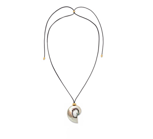 Delphine Nautilus Shell Cord Necklace