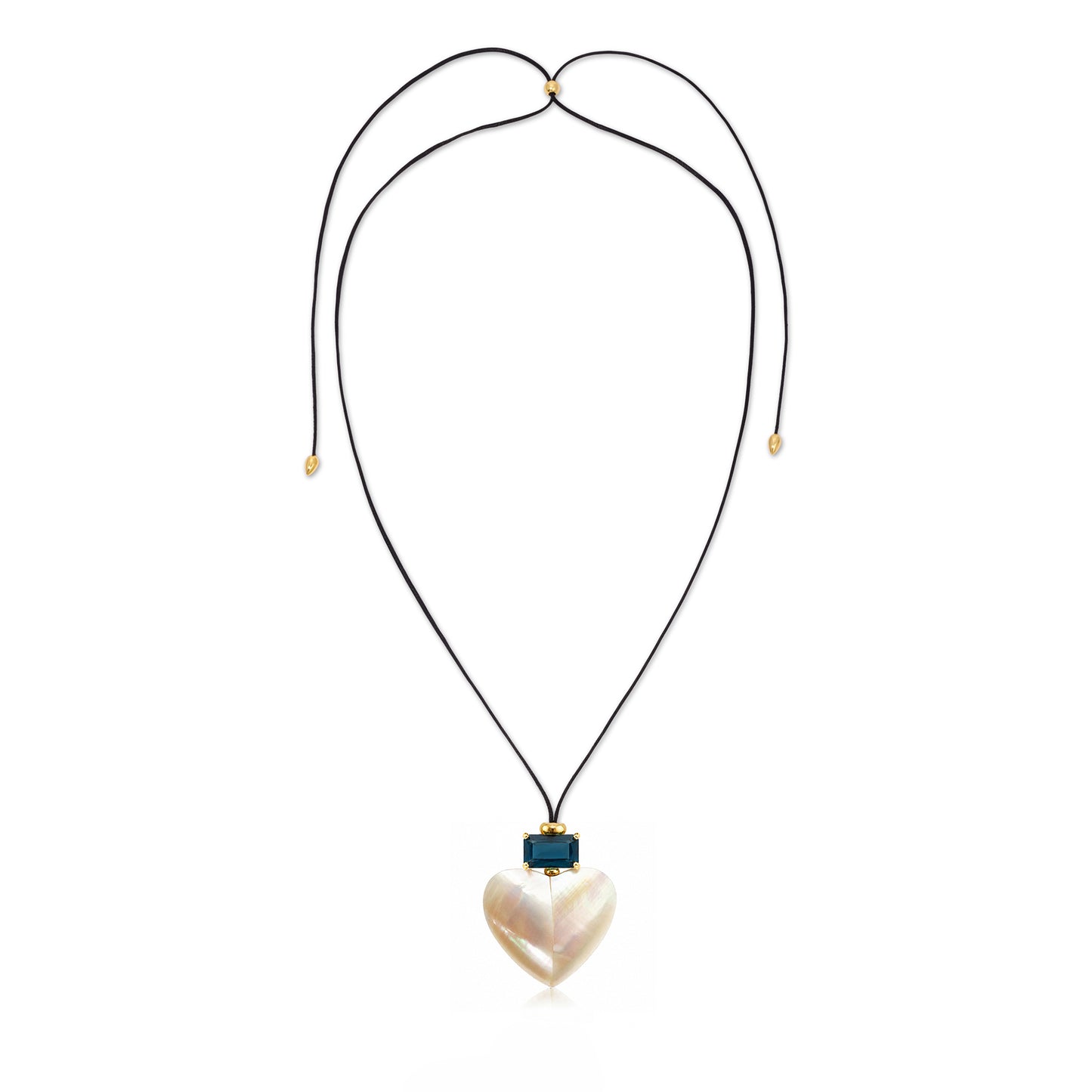 Dolce Amore Pearl Heart Cord Necklace