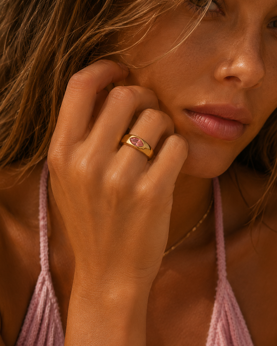 Fallon Marquise Pink Spinel Ring