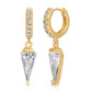 Fiona Pave Huggie Hoop with Diamond Dangle