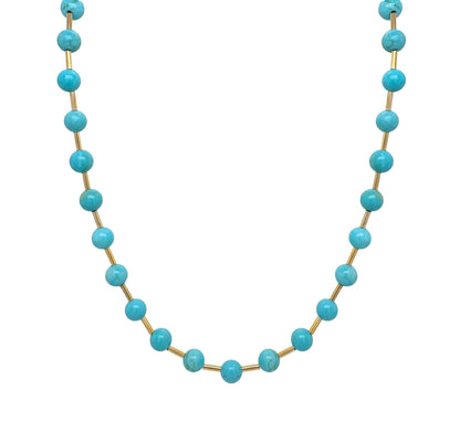 Gadot Beaded Necklace - Turquoise
