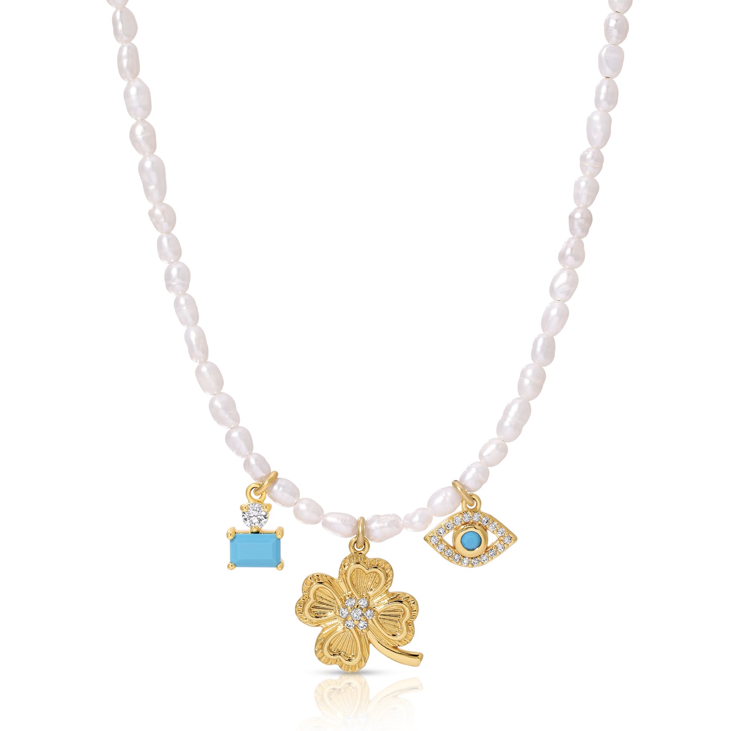 Good Karma Pearl Charm Necklace