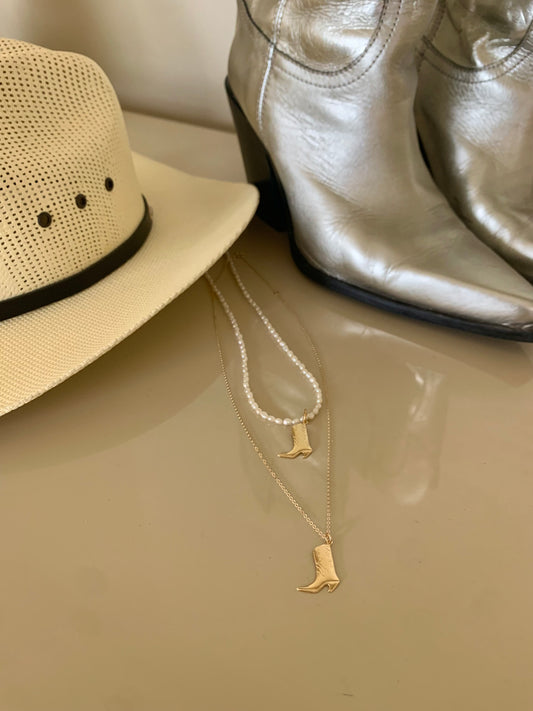 Howdy Cowboy Boot Necklace