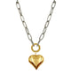It Girl Chain with Charm Clasp and Heart Charm 18"