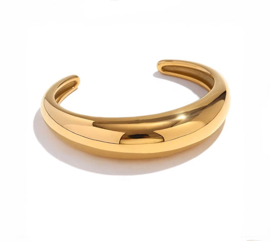 Iyana White Gold Cuff Bracelet