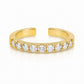 Jolie Gold Pavé Toe Ring
