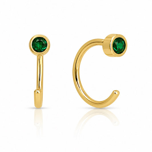 Lulu Emerald Reversible Stud Earrings