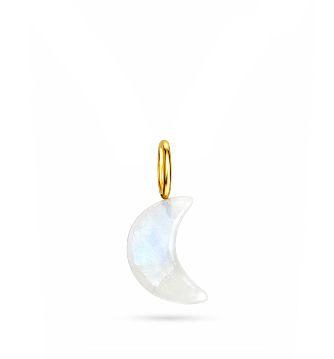 Nightlight Moonstone Moon Charm