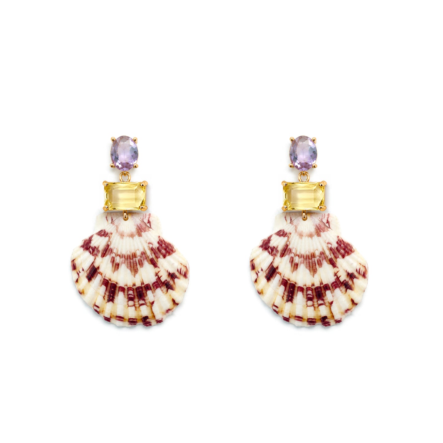 Palm Royale Yellow Shell Statement Earring